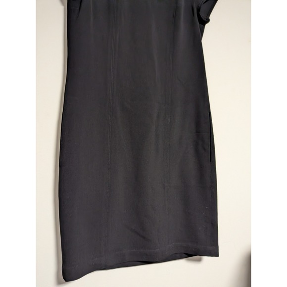 Burberry Brit Black Short Sleeve Pique Knit Shift Dress US 6 - Picture 3 of 11